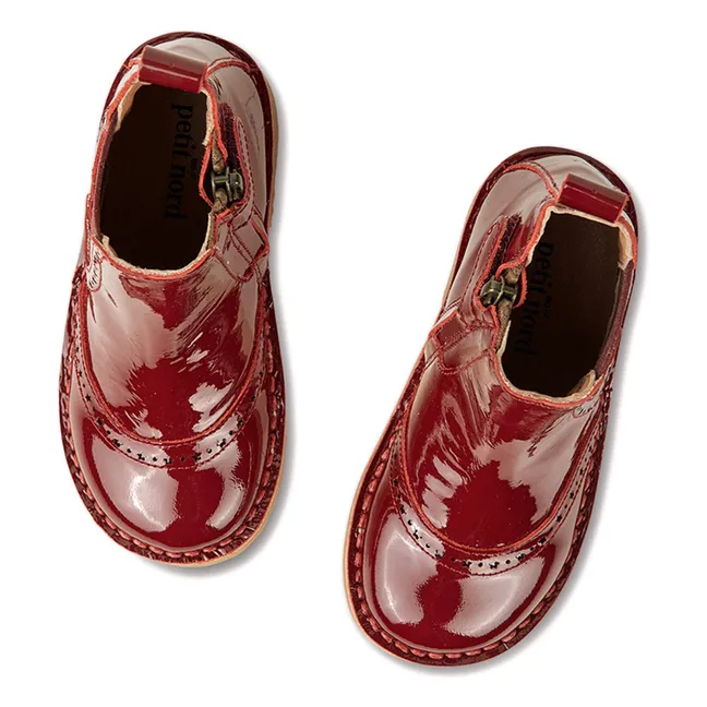 Botas Cremallera Tobillo Estrella | Rojo