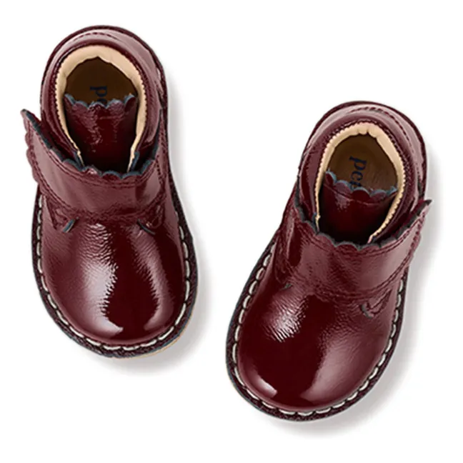 Boots Scratchs Scallop | Bordeaux
