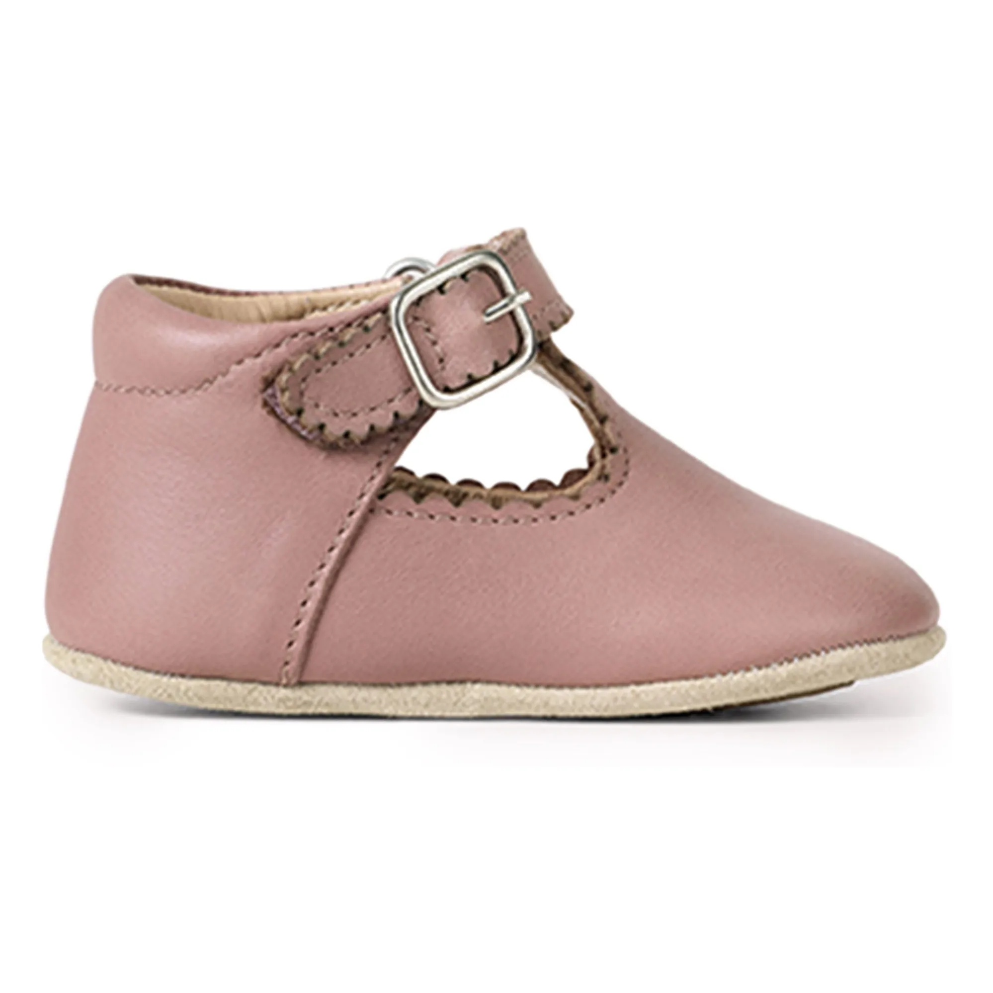 Petit Nord Pink Babies T-Bar Scallop