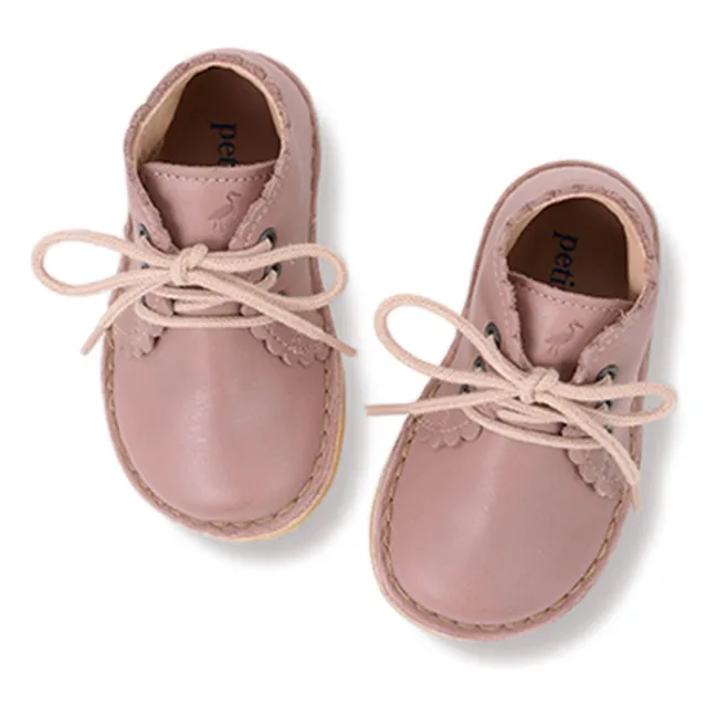 Scallop Lace Boots | Pink