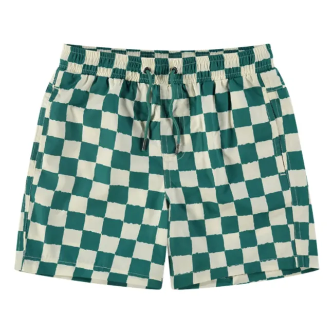 Damier swim shorts | Green