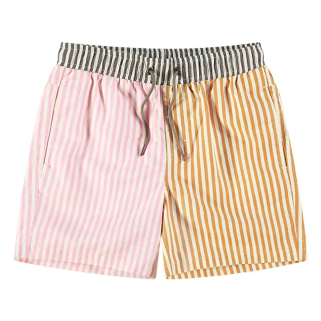 Striped swim shorts | Red
