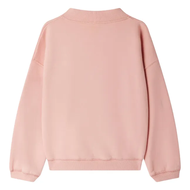 Sweat Bart Molleton Coton Bio | Rose bonbon