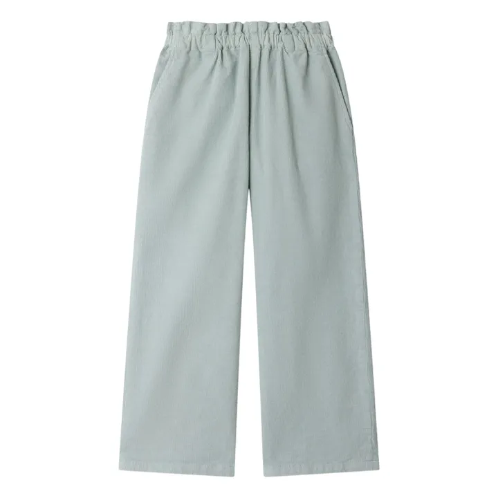 Julio Pantalones de terciopelo | Azul celadón- Imagen del producto n°0