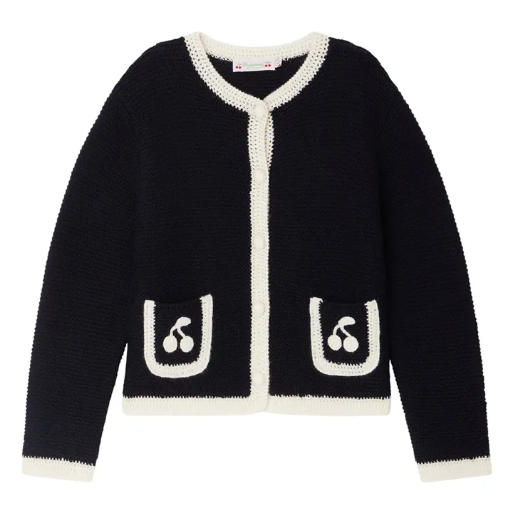 Elaia Wool Cardigan | Navy blue- Product image n°0