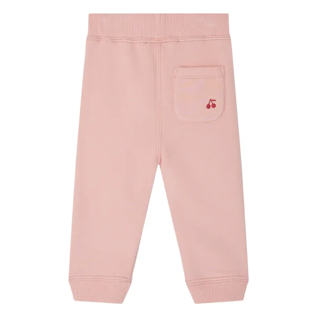 Jogger Bambo Molleton Coton Bio | Rose bonbon