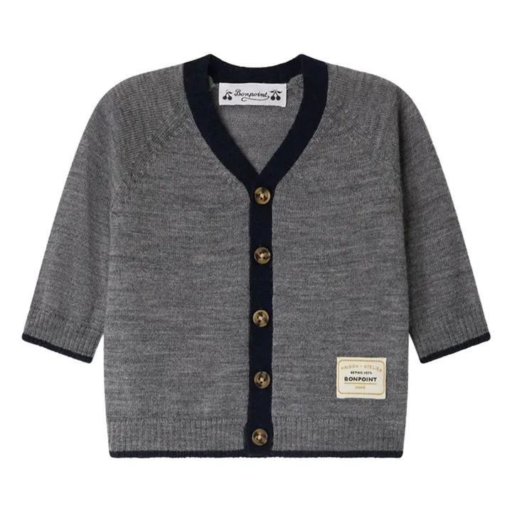 Cardigan Teotim Laine | Gris- Image produit n°0