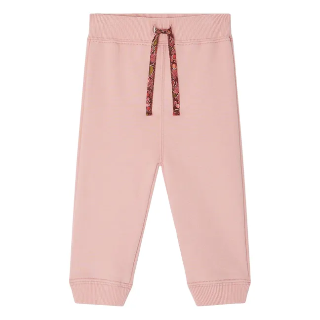 Jogger Bambo Molleton Coton Bio | Rose bonbon
