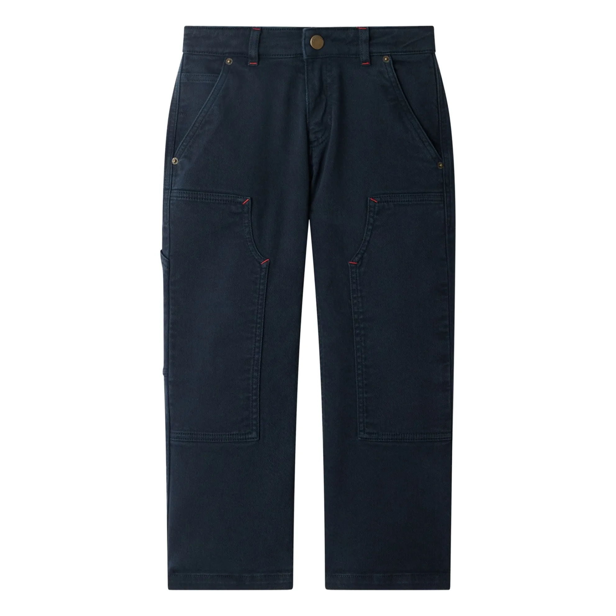 Bonpoint Boys Navy Blue Erwann Overdyed Organic Cotton Jeans