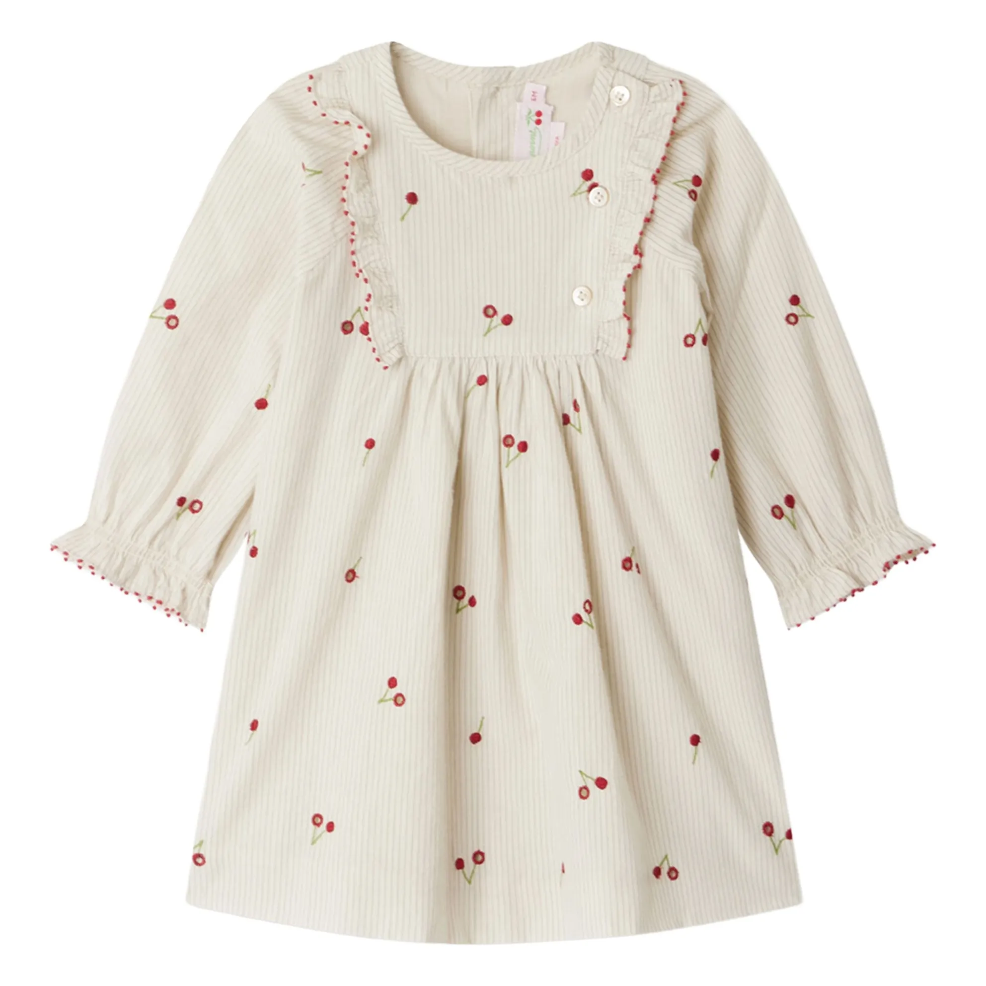 Bonpoint Ecru Taelia Organic Cotton Dress