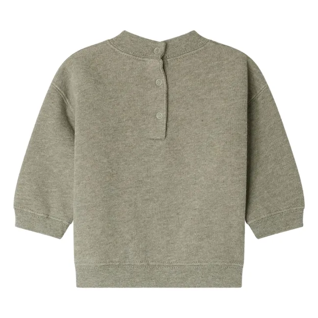 Sweat Dady Molleton Coton Bio | Gris chiné