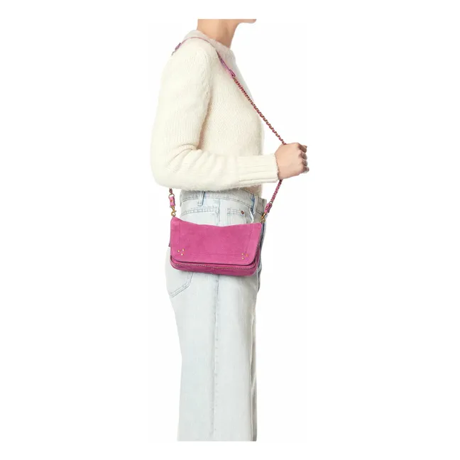 Sac Bobi S Croûte de Velours | Rose fuschia