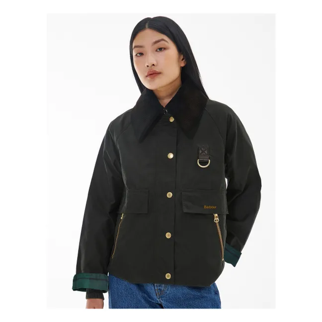 Catton Waxed Jacket | Schwarz