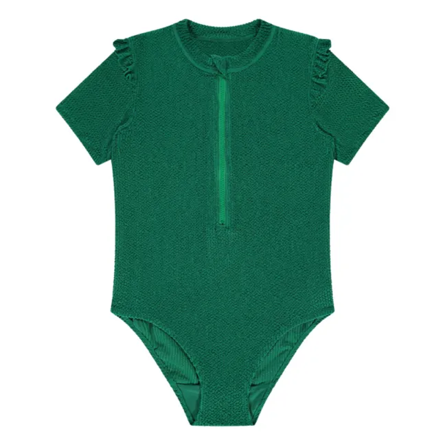 1 Piece Short Sleeve Textured Jersey | Green