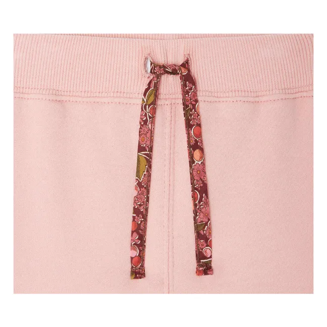 Jogger Bambo Molleton Coton Bio | Rose bonbon