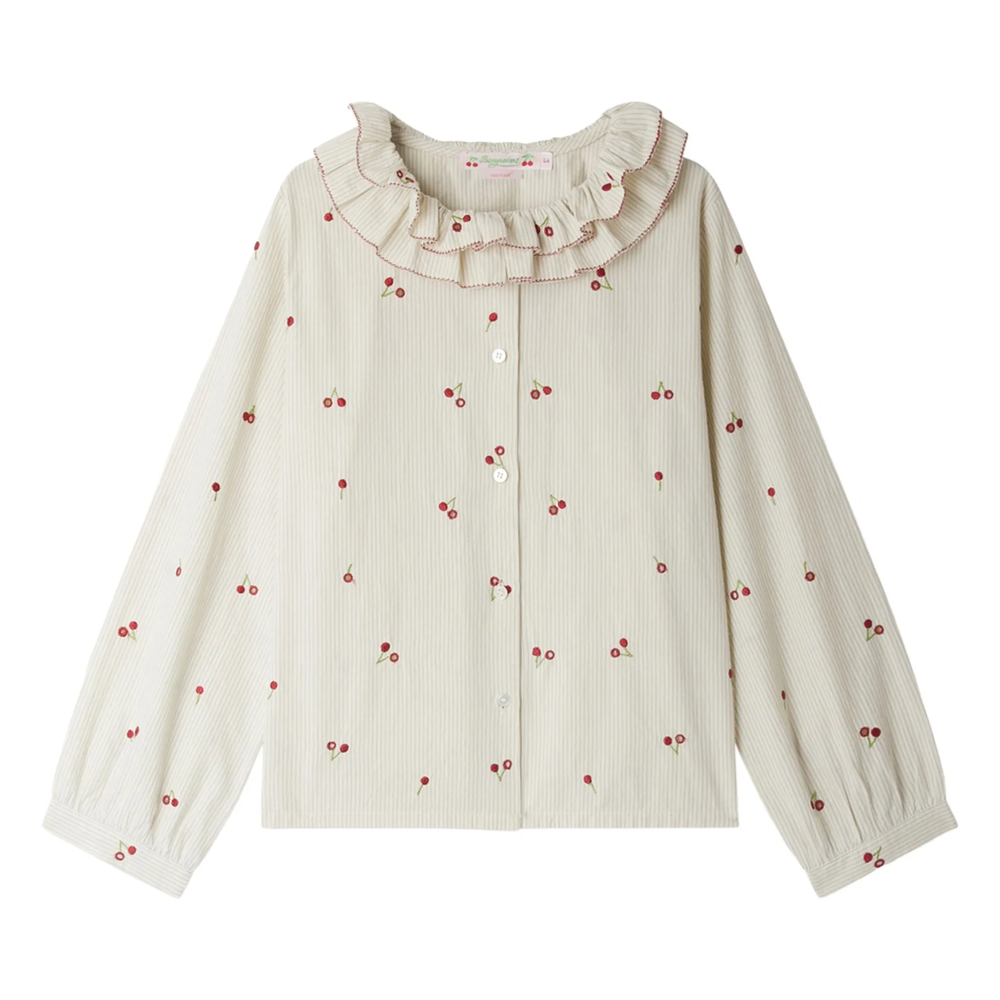 Bonpoint Girls Ecru Jaffa Organic Cotton Blouse