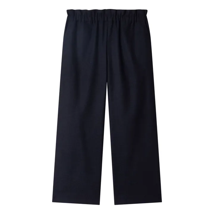 Julio Pantalones de lana | Azul Noche- Imagen del producto n°0