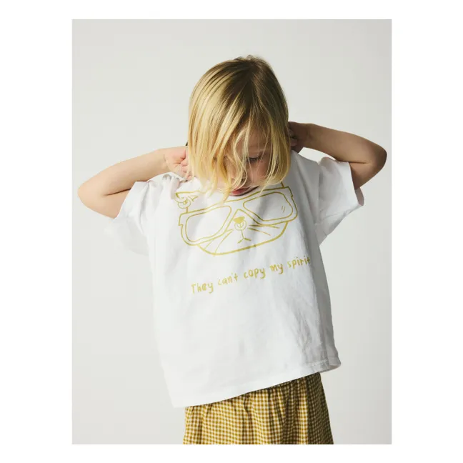 T-shirt Nanna Chat Coton Bio | Blanc