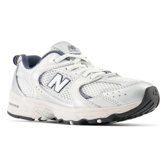 530 Zapatillas con cordones elásticos | Blanco Satinado