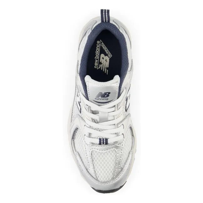 530 Zapatillas con cordones elásticos | Blanco Satinado