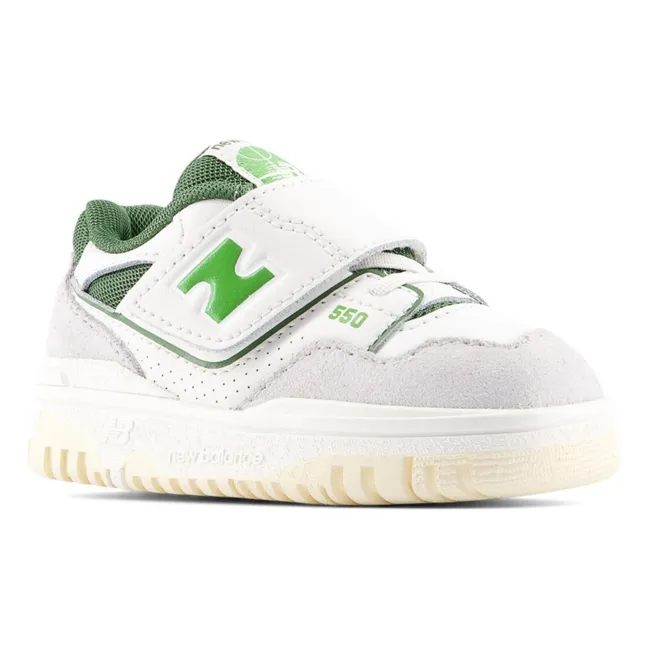 Zapatillas con cordones elásticos y velcro 550 | Verde Anís