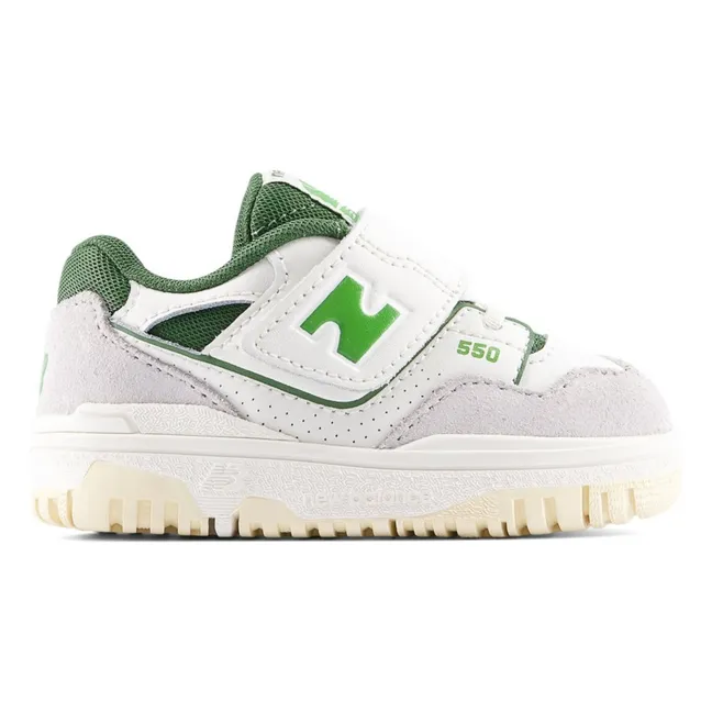 Zapatillas con cordones elásticos y velcro 550 | Verde Anís