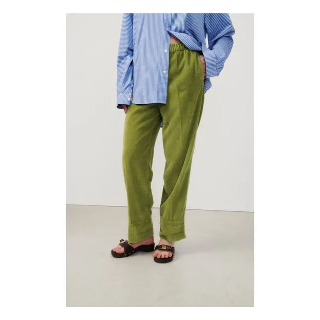 Pantalon Velours Côtelé Padow | Vert