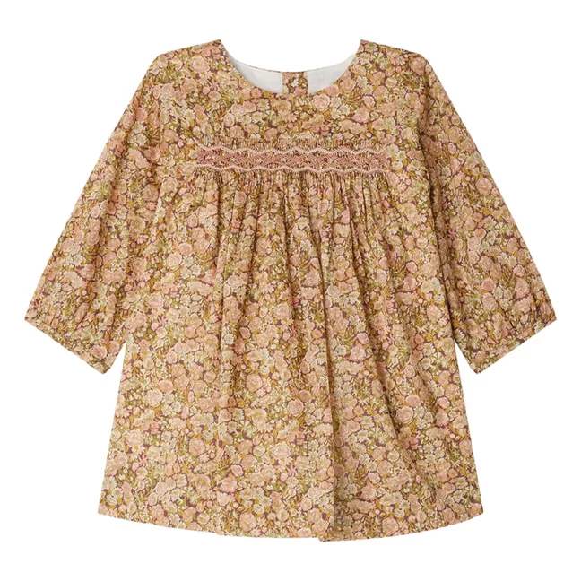 Gesmoktes Kleid Felicie Liberty Bio-Baumwolle | Mauve