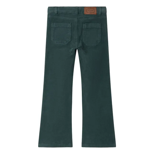 Pantalon Jennifael Velours Coton Bio | Vert foncé