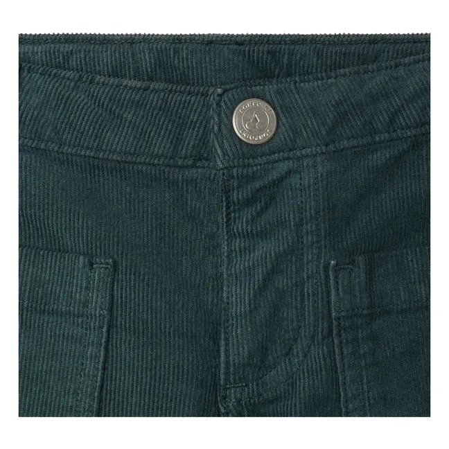 Pantaloni Jennifael in velluto di cotone organico | Verde scuro