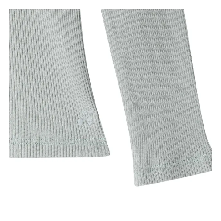 T-shirt Col Roulé Tahiti Coton Bio | Vert céladon- Image produit n°2