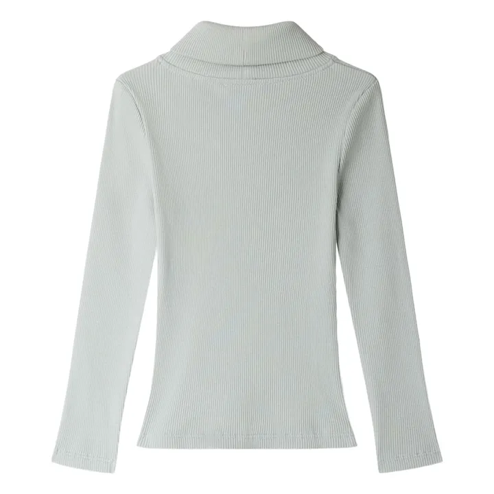 T-shirt Col Roulé Tahiti Coton Bio | Vert céladon- Image produit n°1