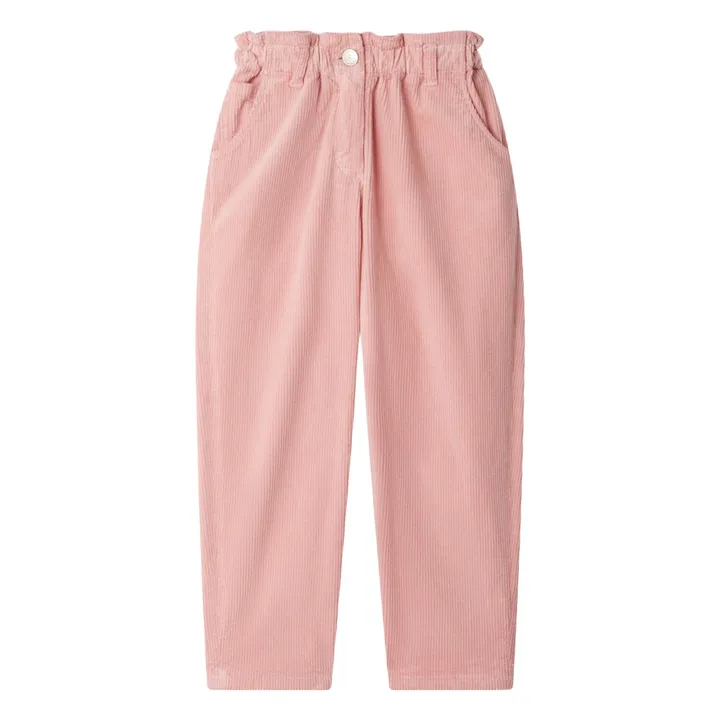 Pantalon Sonie Velours | Rose bonbon- Image produit n°0