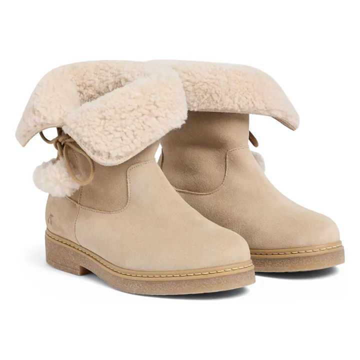 Stivali Julienne in pelle | Beige- Immagine del prodotto n°0
