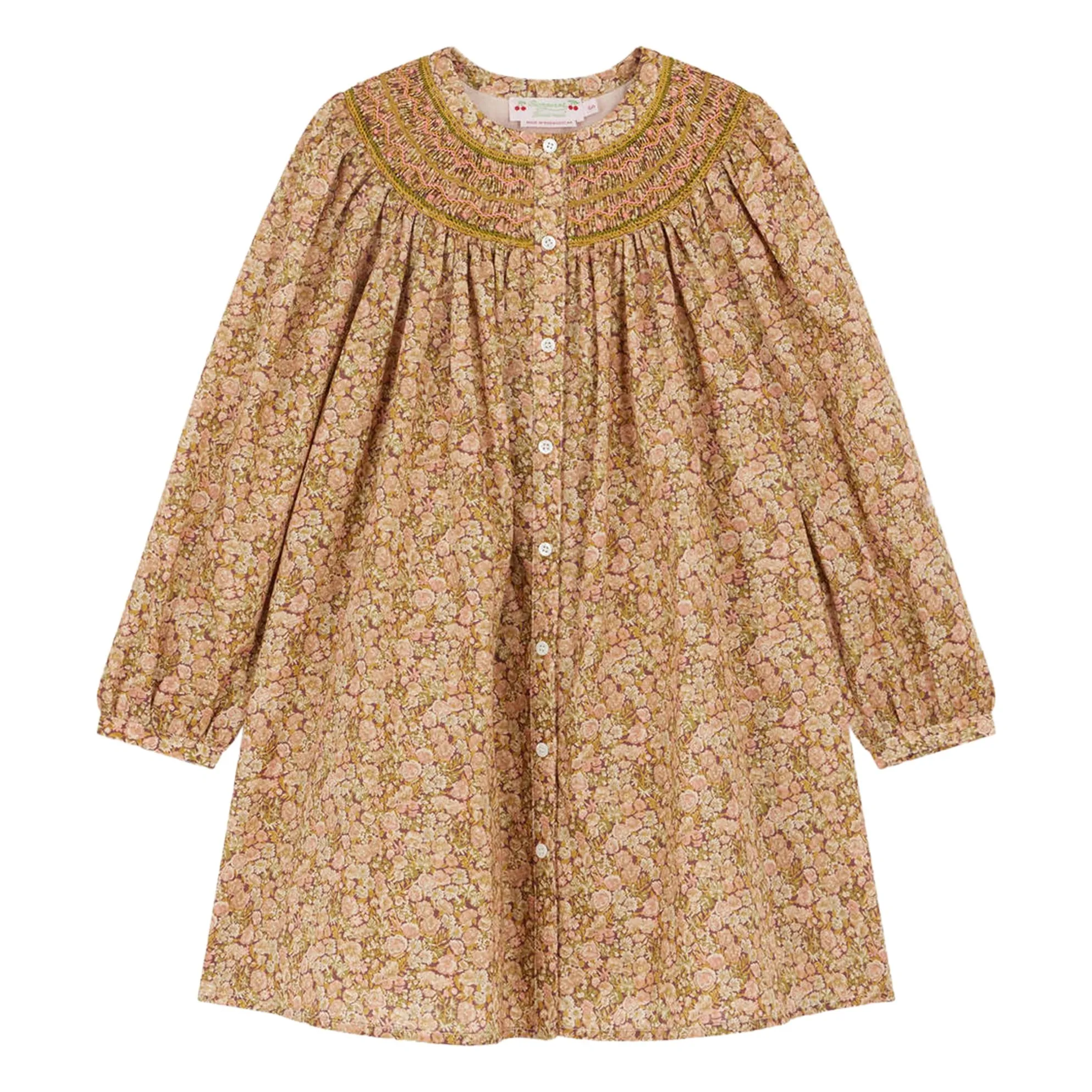 Bonpoint Girls Mauve Jadwiga Liberty Organic Cotton Dress