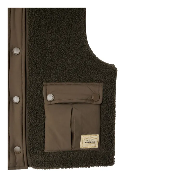 Veste Sans Manches Façon Sherpa Junior | Vert foncé- Image produit n°3