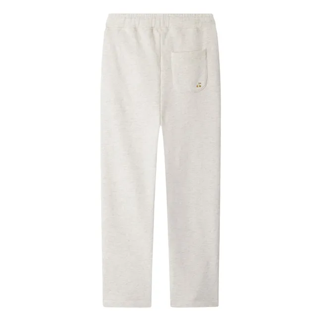 Pantalón de chándal Dalila Uni de algodón orgánico polar | Beige chiné