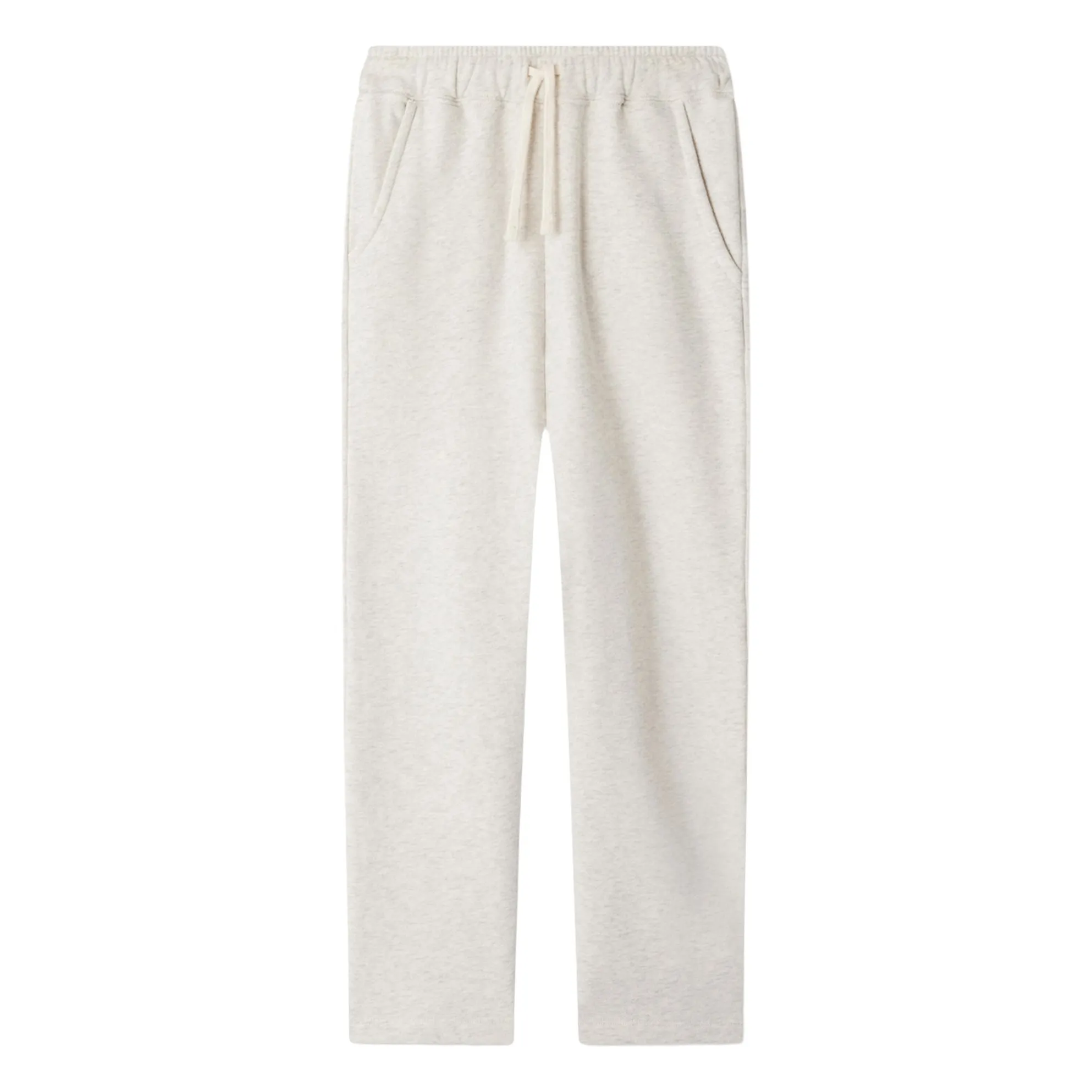 Bonpoint Girls Heather Beige Dalila Organic Cotton Fleece Joggers