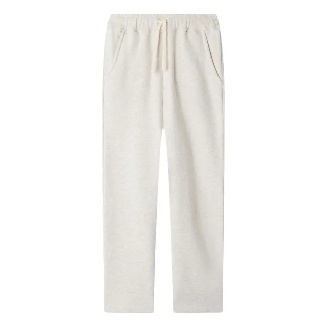 Dalila organic cotton fleece joggers | Heather beige