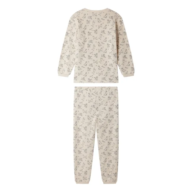 Pyjama Planet Coton Bio | Beige chiné