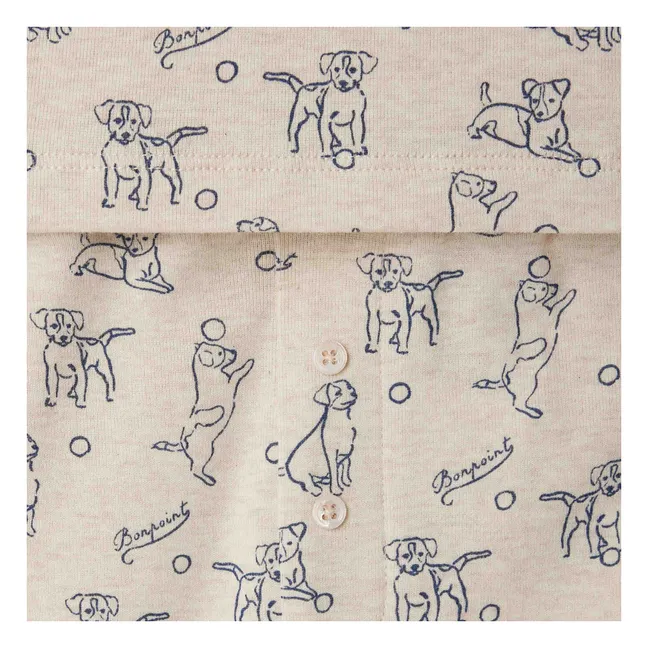 Pyjama Planet Coton Bio | Beige chiné