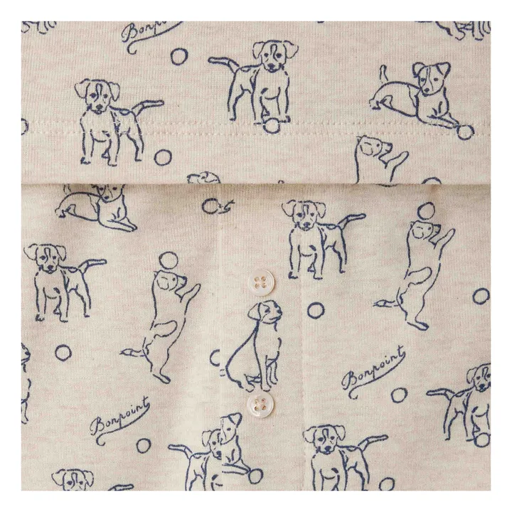 Pyjama Planet Coton Bio | Beige chiné- Image produit n°2