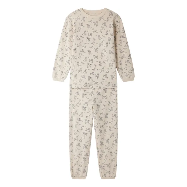 Pyjama Planet Coton Bio | Beige chiné
