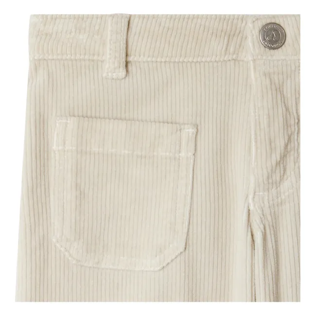 Pantalon Jennifael Velours Coton Bio | Mastic