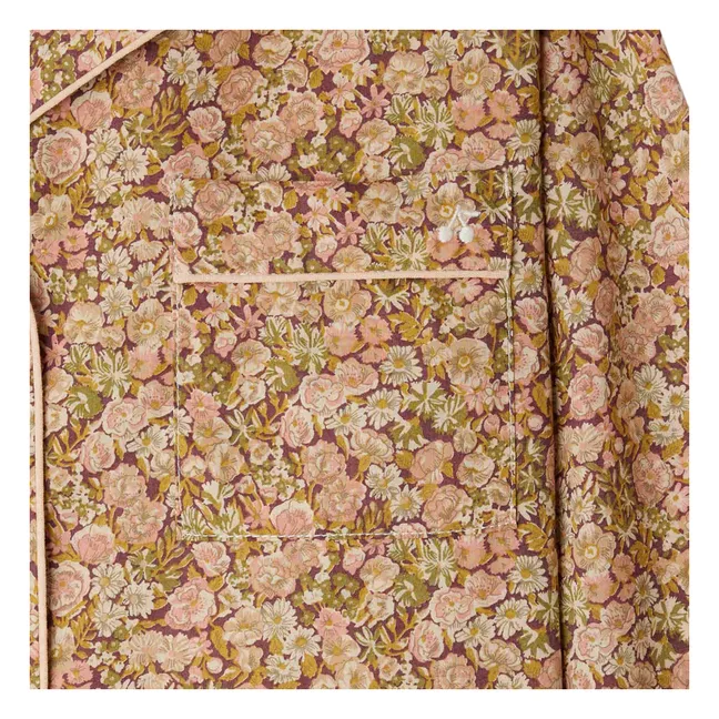Pyjama avec Pochette Dormeur Liberty Coton Bio | Mauve