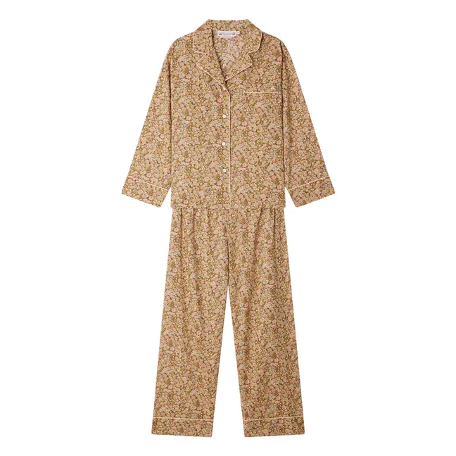 Pyjama avec Pochette Dormeur Liberty Coton Bio | Mauve