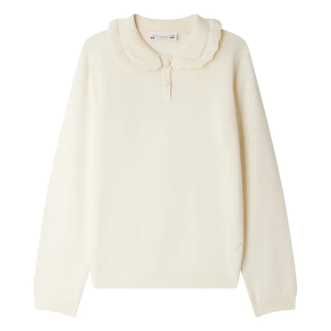 Pullover Kragen Brynja Wolle | Seidenfarben