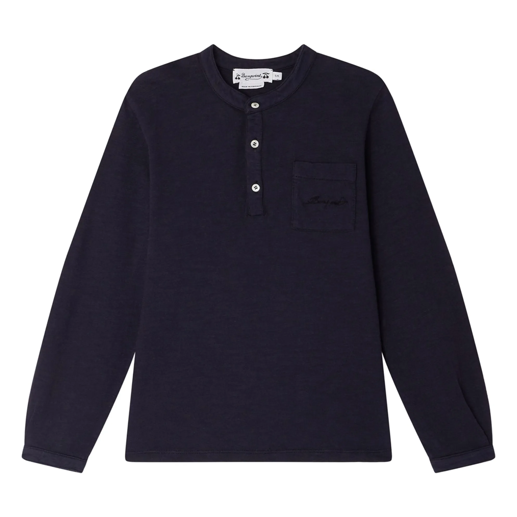 Bonpoint Navy Blue Jartiste Jersey Organic Cotton T-Shirt