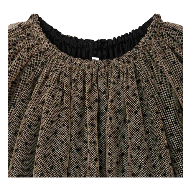 Robe Juste Tulle Flocke | Ecru