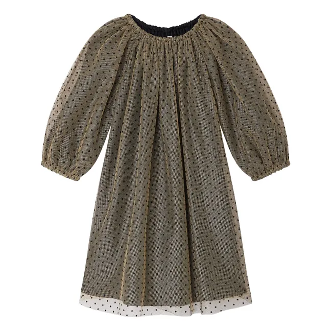 Robe Juste Tulle Flocke | Ecru